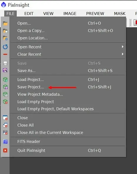 以 Project 形式存檔可同時保留影像、處理歷程與 process icon