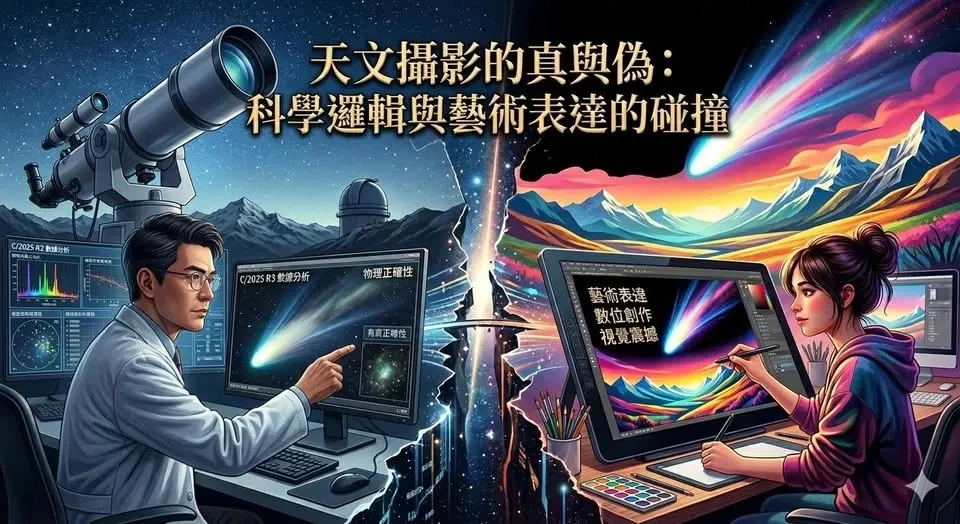 引發討論的彗星地景作品示意