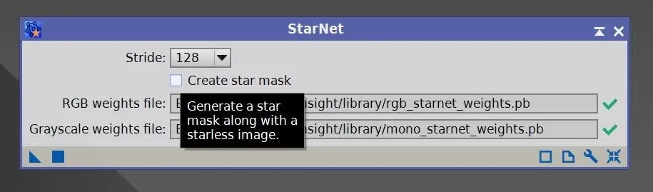 StarNet++ 產生的「star mask」其實是星點本身，加回去可還原影像