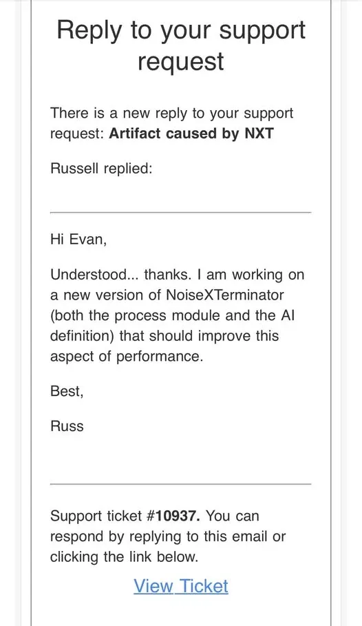 NXT 造成星點問題的示範