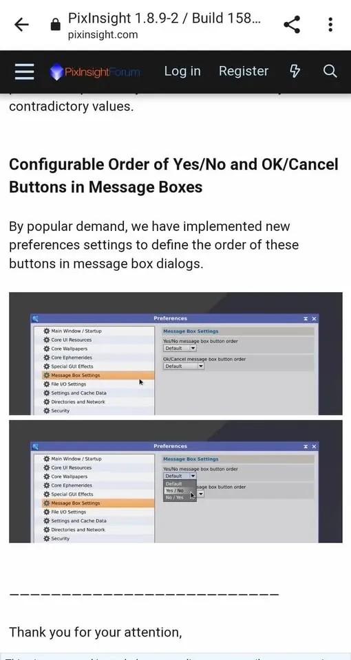 在 Preferences 中修改詢問方塊的按鈕順序