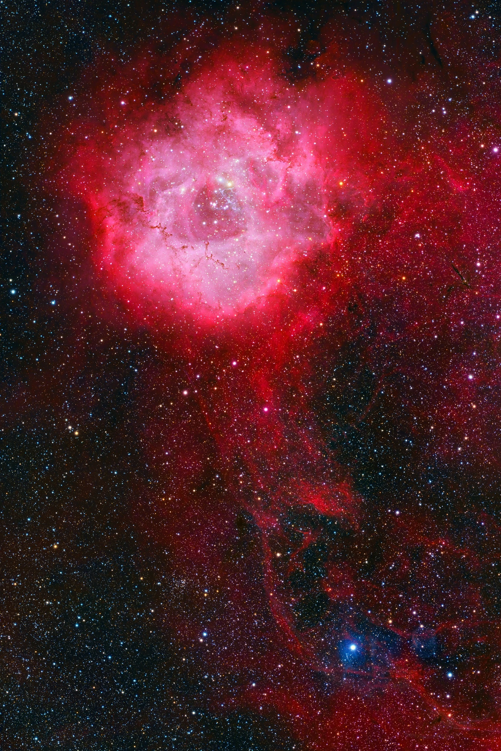 Rosette Nebula and the surrounding