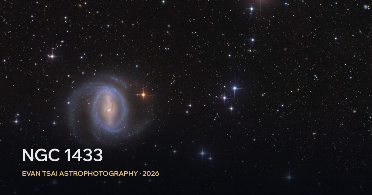 NGC 1433 — Evan Tsai Astrophotography